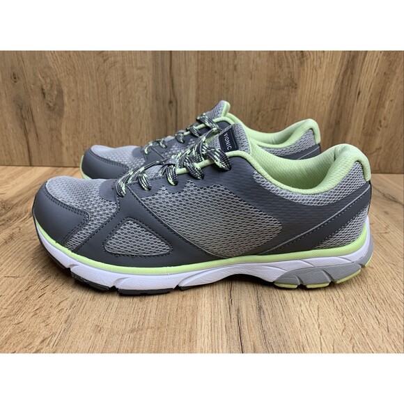 Vionic Women's Tokyo Sneaker Shoes Light Grey Pale Light Green Accents  Size 9 - Picture 3 of 14